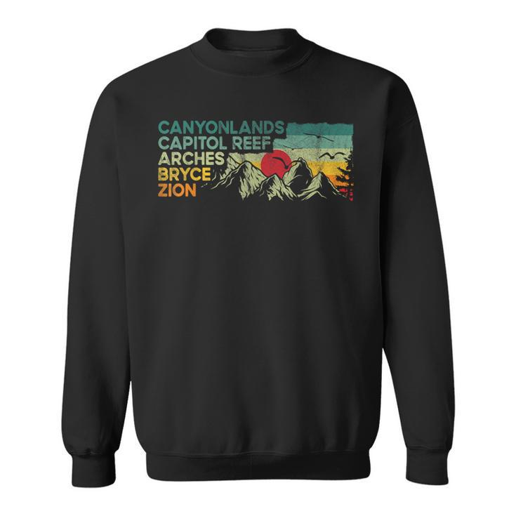 Vintage Utah National Parks Moab Utah Mighty Five Souvenir Sweatshirt