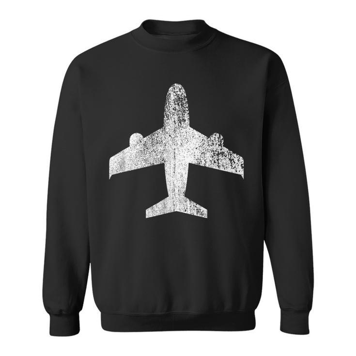 Vintage White Airplane T Flying Rc Pilot Sweatshirt