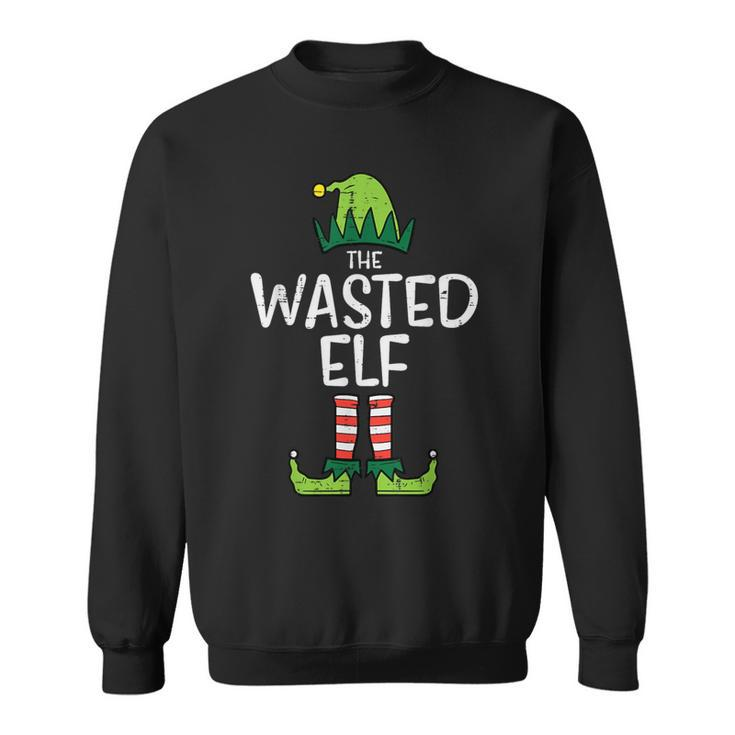 Wasted Elf Xmas Pjs Matching Christmas Pajamas For Family Sweatshirt