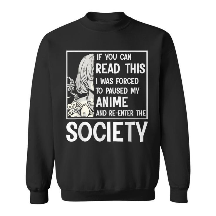 Watching Anime Waifu Anime Stuff Sweatshirt
