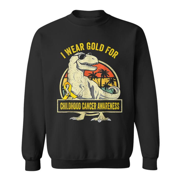 I Wear Gold For Childhood Golden Ribbon Cancer Awareness Sweatshirt