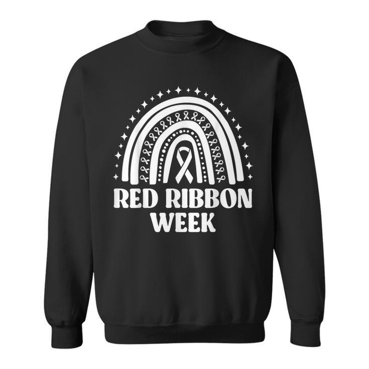 We Wear Red Ribbon Week Drug Free Red Ribbon Week Sweatshirt