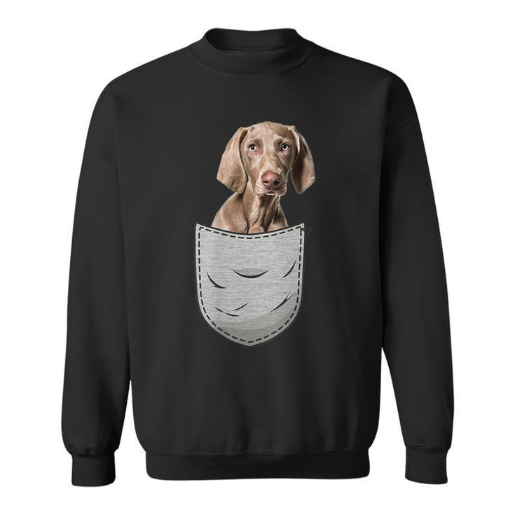 Weimaraner Raner Chest Pocket For Dog Owners Sweatshirt