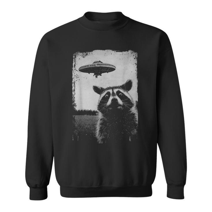 Weird Ufo Raccoon Alien Sweatshirt