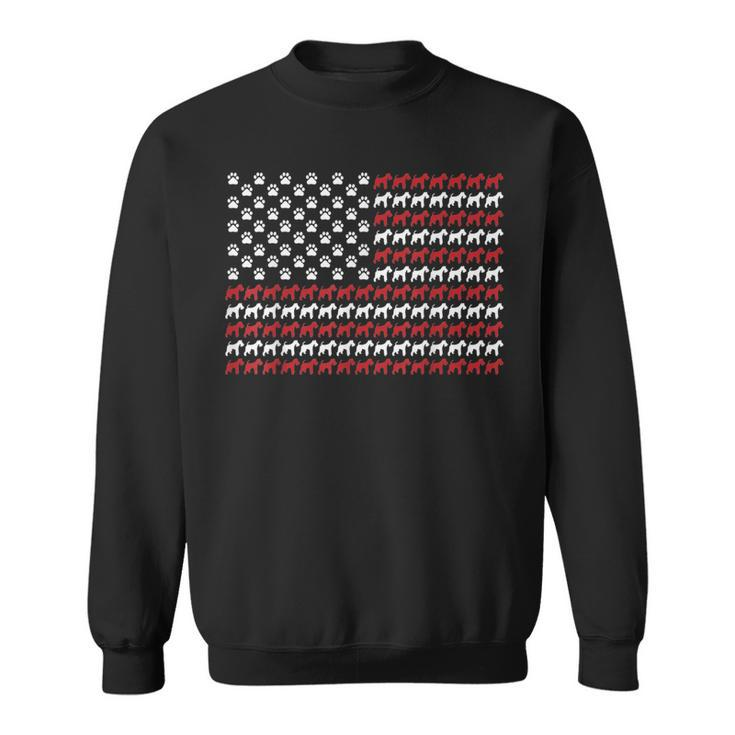 Wire Fox Terrier Dog American Flag Patriotic 4Th Of July  Sweatshirt