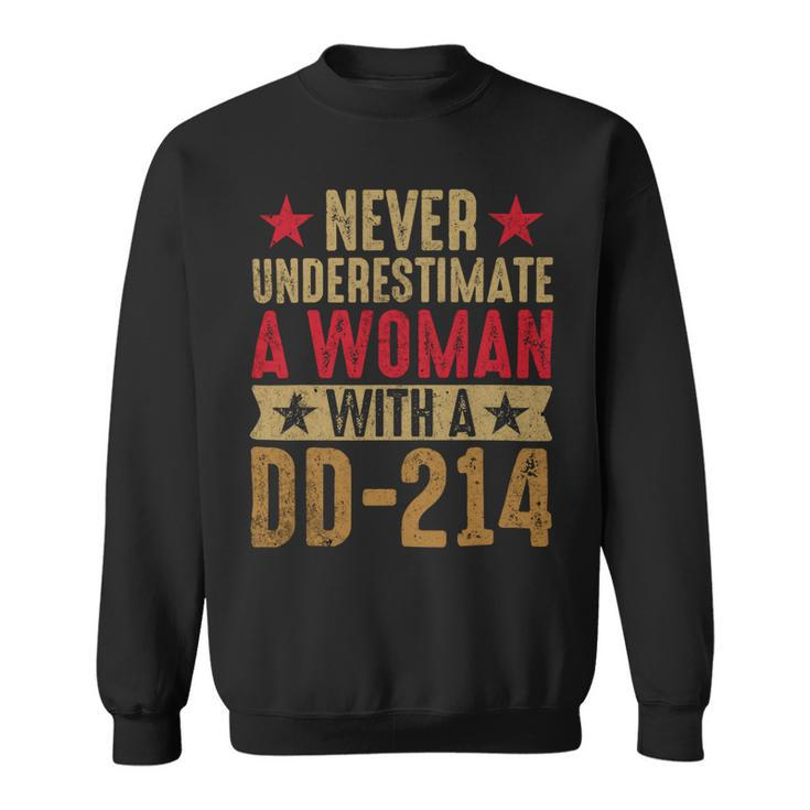 Women With Dd214 Female Veterans Day Gift 40 Sweatshirt