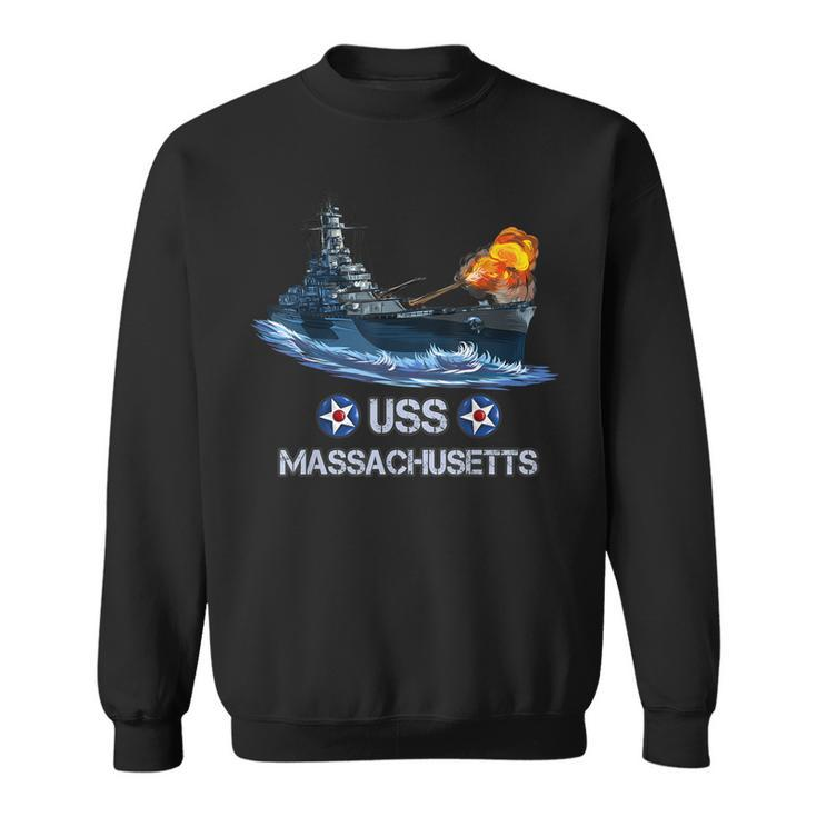 World War 2 United States Navy Uss Massachusetts Battleship Sweatshirt