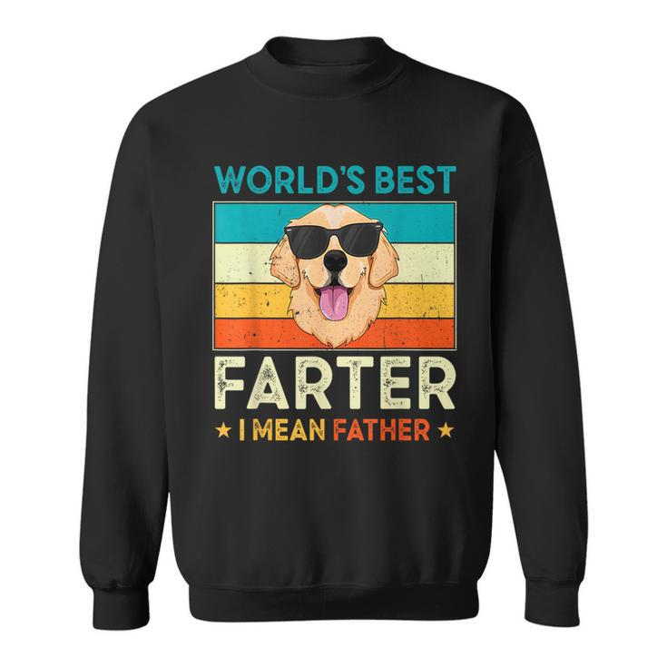 Worlds Best Farter I Mean Father Best Dad Ever Cool Dog Mens Sweatshirt