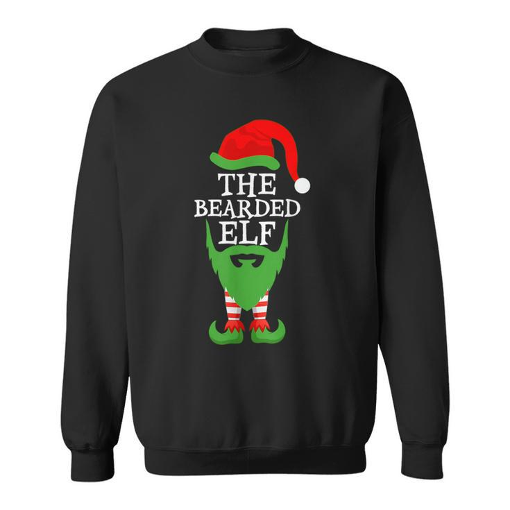 Xmas Holiday Matching Ugly Christmas Sweater The Bearded Elf Sweatshirt