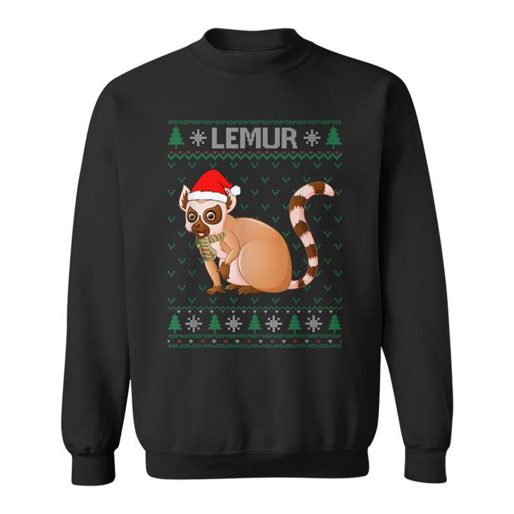 Xmas Lemur  Ugly Christmas Sweater Party Sweatshirt