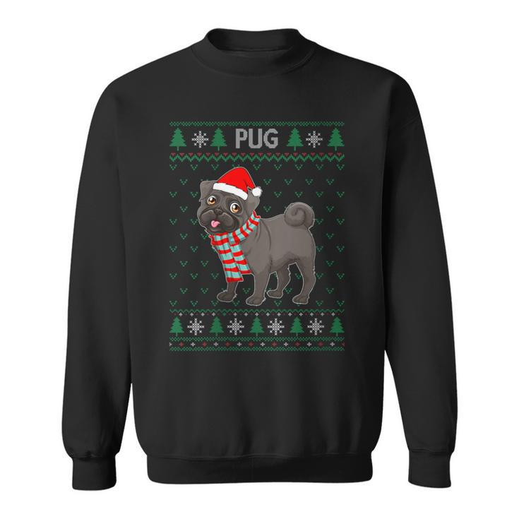 Xmas Pug Dog  Ugly Christmas Sweater Party Sweatshirt