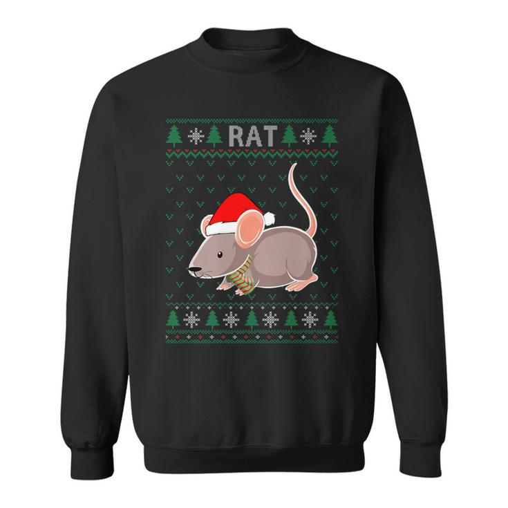 Xmas Rat  Ugly Christmas Sweater Party Sweatshirt