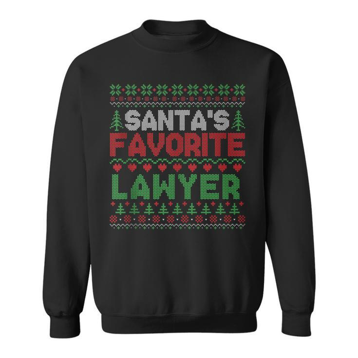 Xmas Santa's Favorite Lawyer Ugly Christmas Sweater Sweatshirt