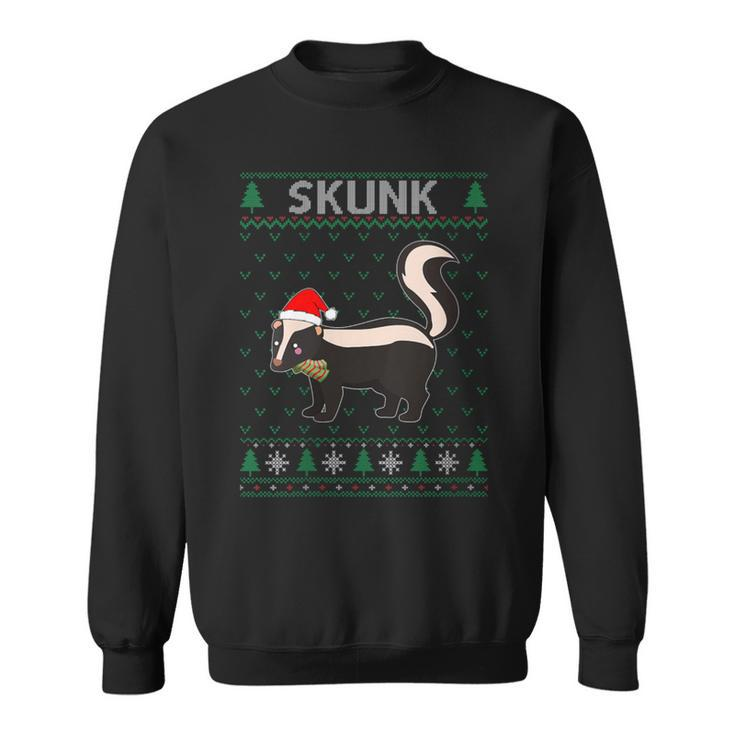 Xmas Skunk  Ugly Christmas Sweater Party Sweatshirt