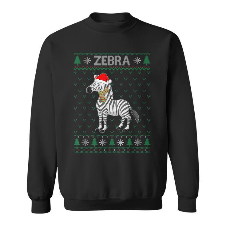 Xmas Zebra  Ugly Christmas Sweater Party Sweatshirt