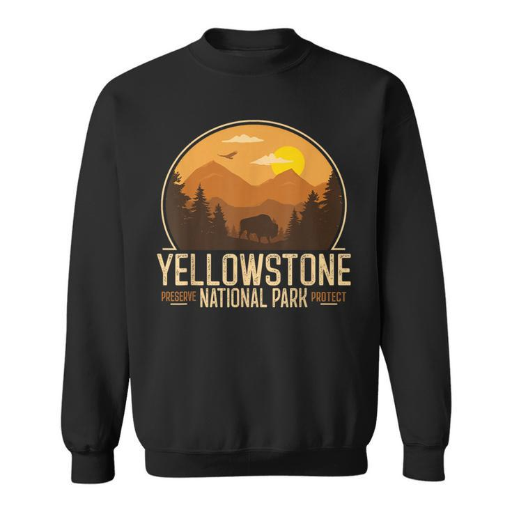 Yellowstone National Park Adventure Retro Vintage Hiking Sweatshirt