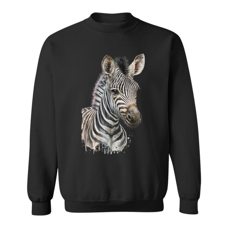 Zebra Watercolor Sweatshirt