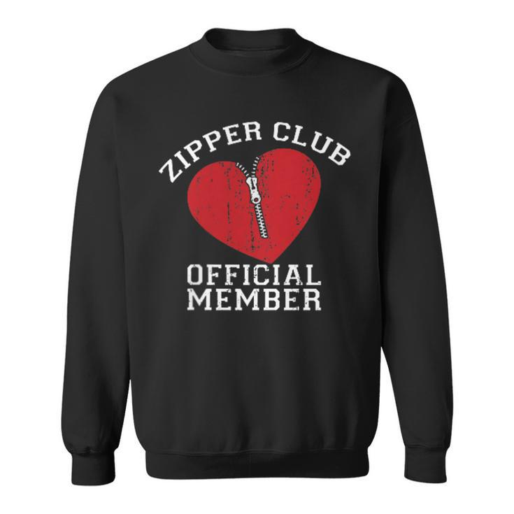 Zipper Club Open Heart Surgery Recovery Novelty Sweatshirt
