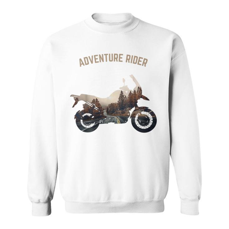 Adventure Motorcycle Biker Off Road Rider Mountain Travel Sweatshirt