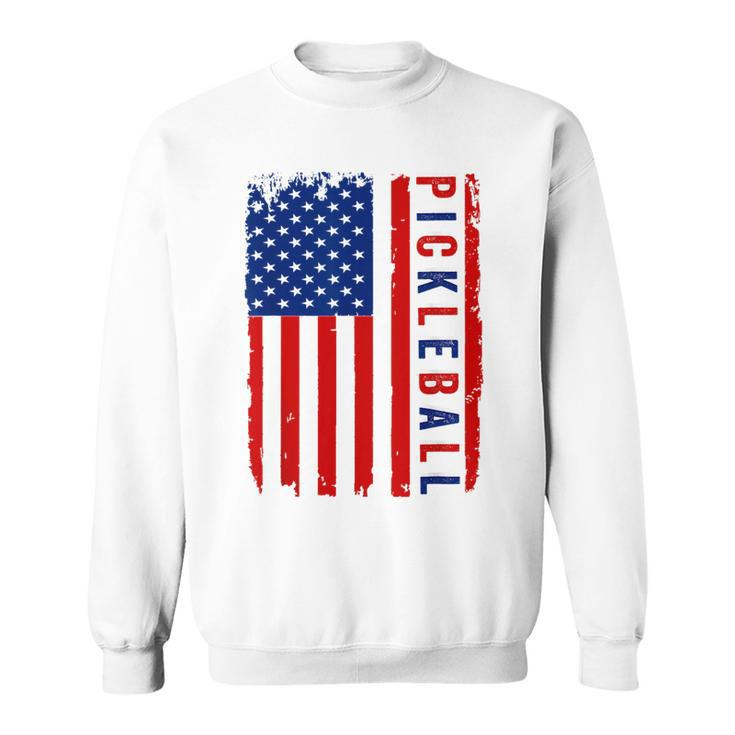 American Flag Pickleball 4Th Of July Cool Sport Patriotic  Sweatshirt