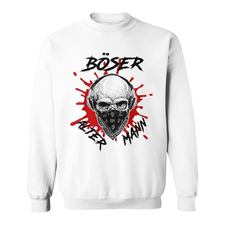 Bad Old Man Skull With Bandaner Gangster Hoodlum  Sweatshirt