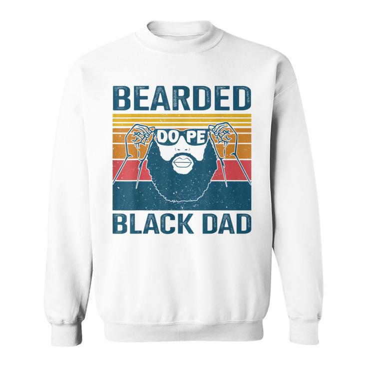 Bearded Dope Dad Vintage African American Fathers Day  Sweatshirt