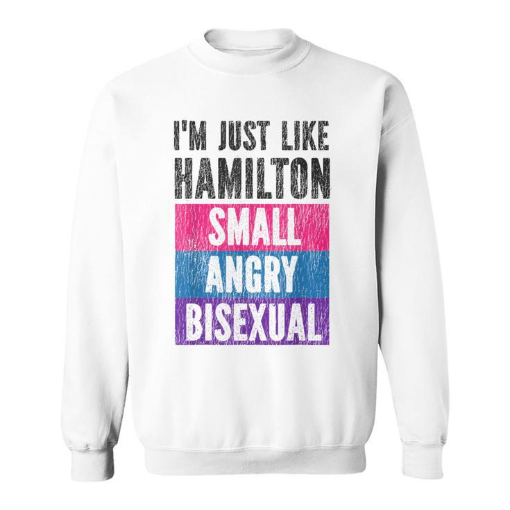 Bisexual Bi Pride Flag Im Just Like Hamilton Small Angry &  Sweatshirt