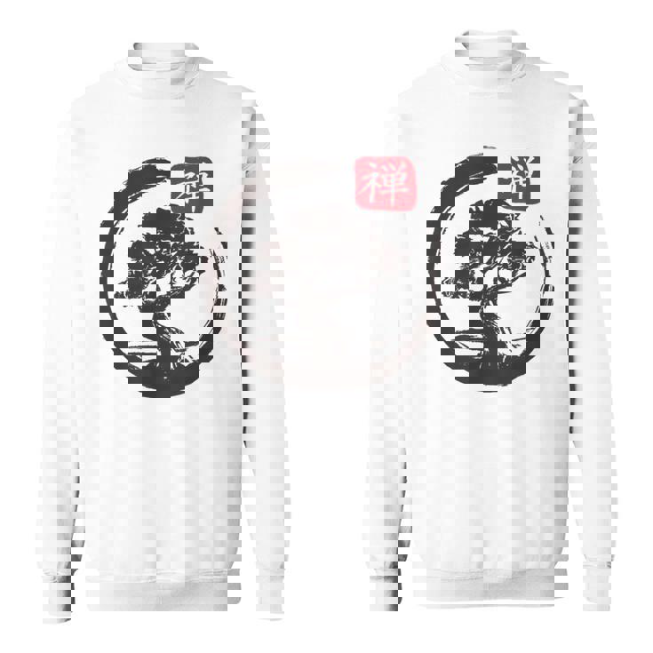 Bonsai Tree In Japanese Zen Buddhist Spiritual Nature Sweatshirt