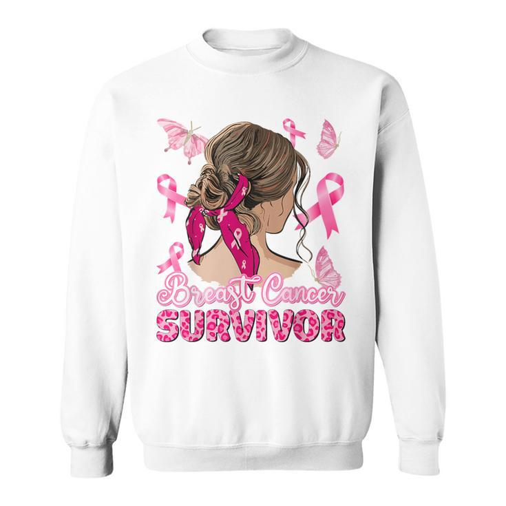 Breast Cancer Awareness Pink Ribbon Survivor Breast Cancer Sweatshirt