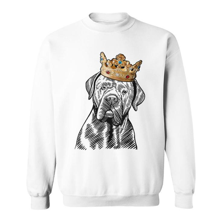 Cane Corso Dog Wearing Crown Sweatshirt