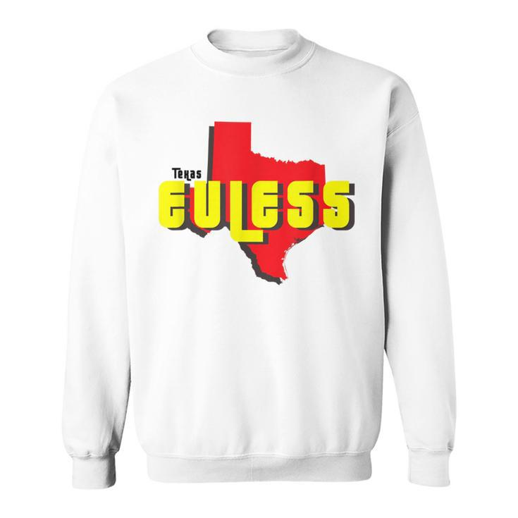 Euless Texas State Outline Retro Tx Sweatshirt