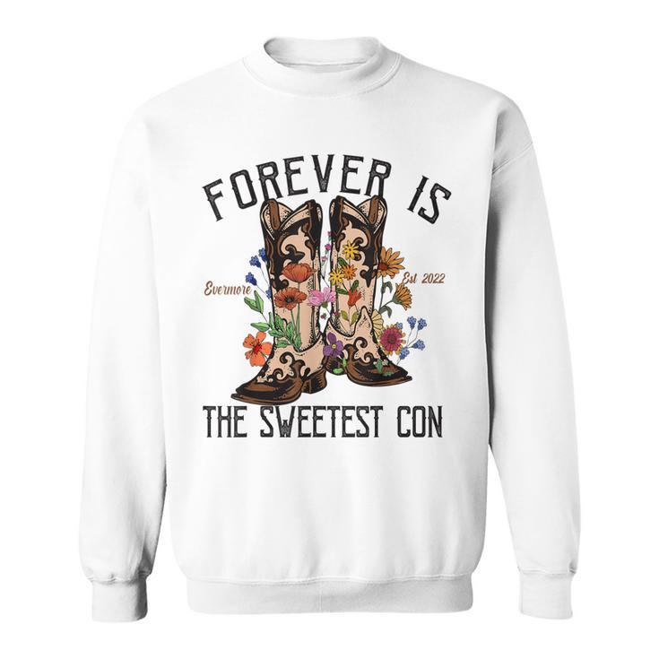 Foreveristhesweetest Con Cowgirl Boots Country Music Sweatshirt