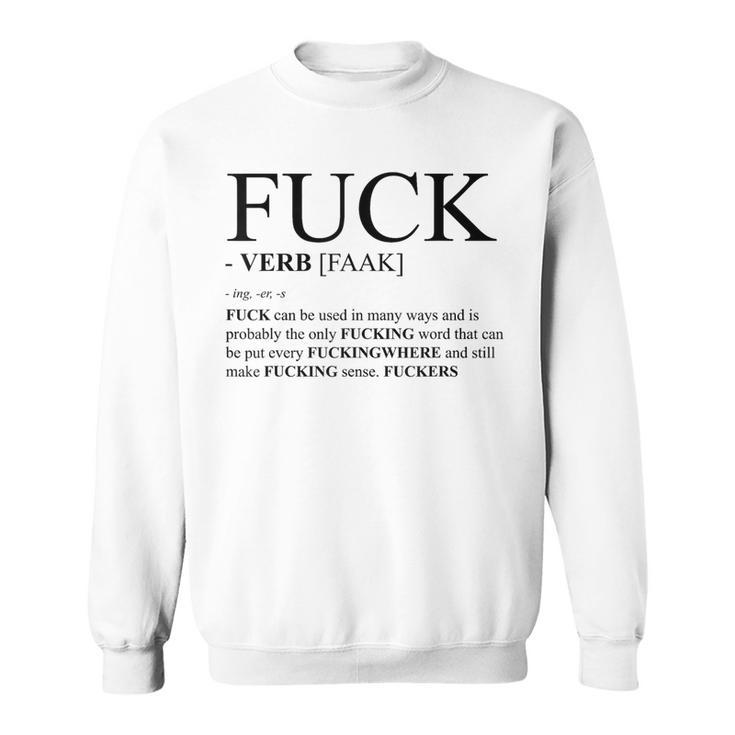 Fuck Definition Dictionary Profanity Sweatshirt