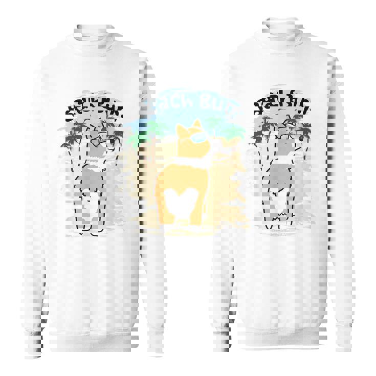 Funny Corgi Dog Beach Bum T Sweatshirt