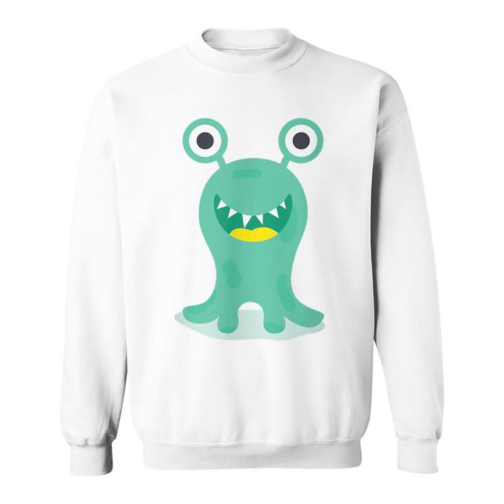 Funny Green Scary Monster Sweatshirt