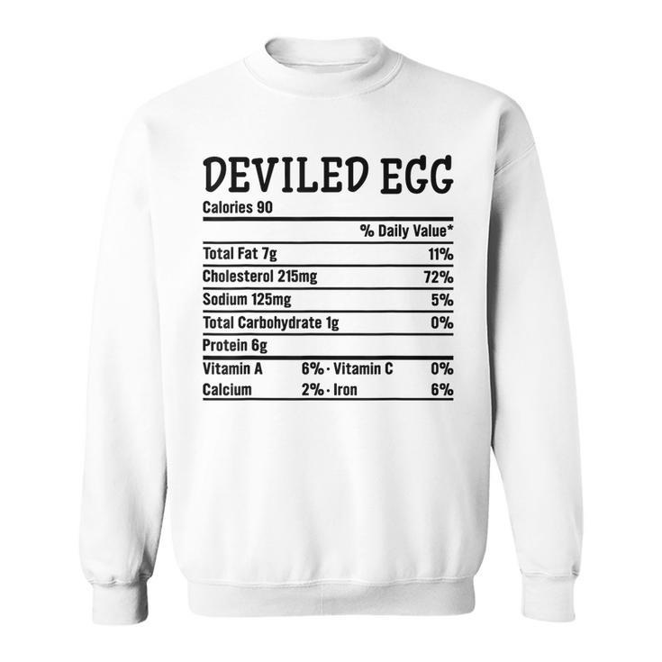 Funny Thanksgiving Xmas Food Facts Deviled Egg Nutrition  Sweatshirt