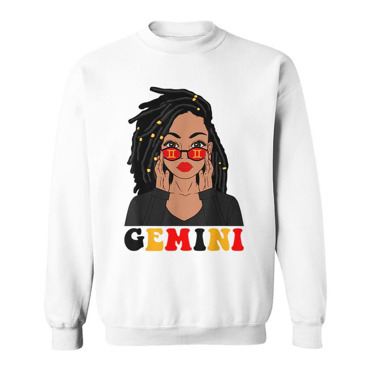 Gemini Girl Locd Woman Zodiac Signs Birthday Girl  Sweatshirt