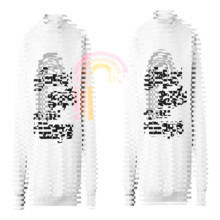 Girls Gays And Theys - Lesbian Pride - Lgbtq Pride  Sweatshirt