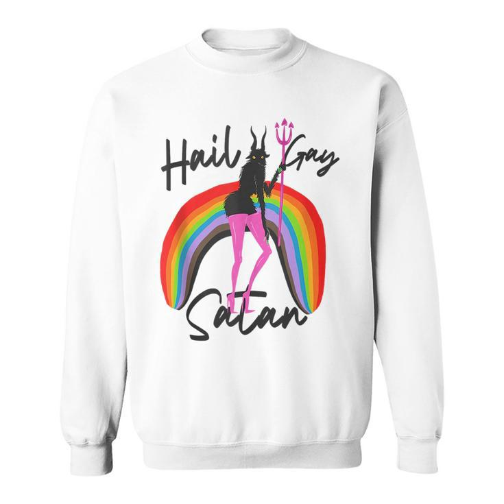 Hail Gay Satan Lgbt Gay Pride Month Transgender Lesbian  Sweatshirt
