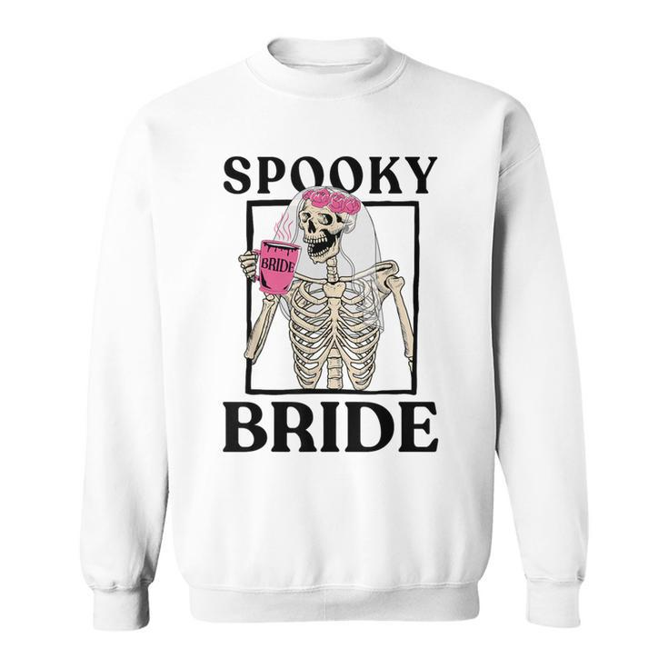 Halloween Spooky Bride Bridesmaid Skeleton Bachelorette Sweatshirt