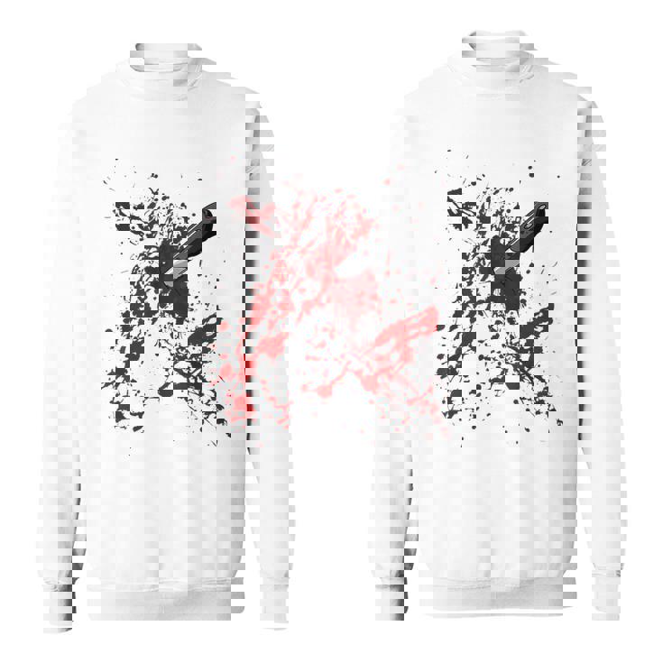 Horror Halloween Costume Knife Stab With Blood Splashes Halloween Costume  Sweatshirt