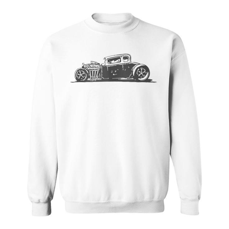 Hot Rod Rust Racer Vintage Graphic Old Muscle Car Sweatshirt