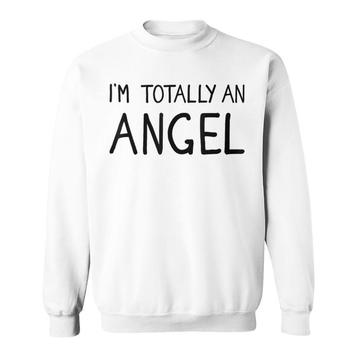 I'm Totally An Angel Lazy Diy Halloween Or Christmas Costume Sweatshirt