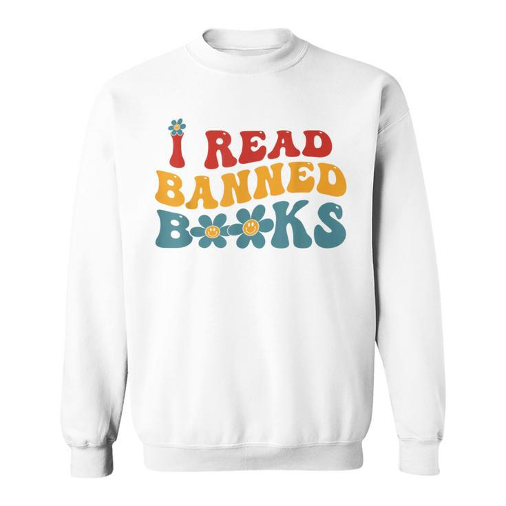 Im With The Banned Book Lover I Read Banned Books Groovy Sweatshirt