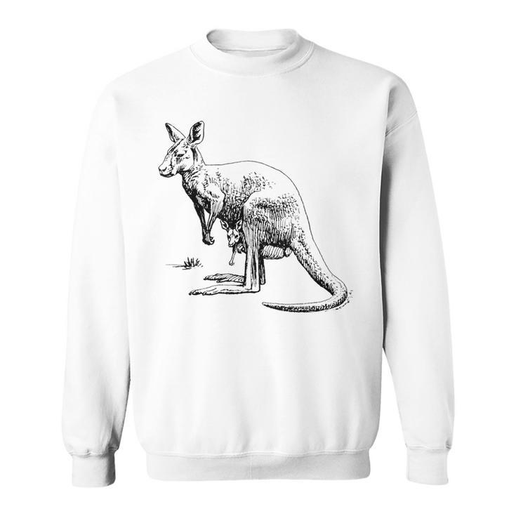 Kangaroo Graphic  Marsupial Australian Animals  Sweatshirt