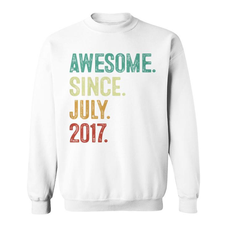 Kids 6 Year Old Awesome Since July 2017 6Th Birthday Sweatshirt