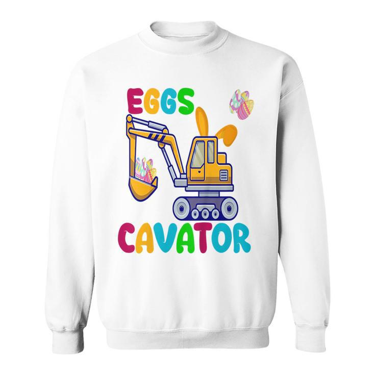 Kids Eggscavator Happy Easter Funny Excavator Hunting Egg Kids Hunting Funny Gifts Sweatshirt
