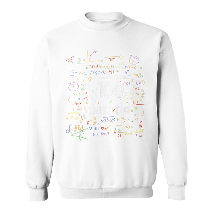 Kids Kids Funny Square Root Of 100 10Th Birthday 10 Year Old Math Sweatshirt