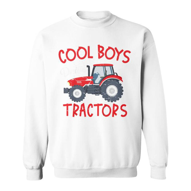 Kids Tractor Boy Young Farmer Cool Boys Drive Tractors  Sweatshirt