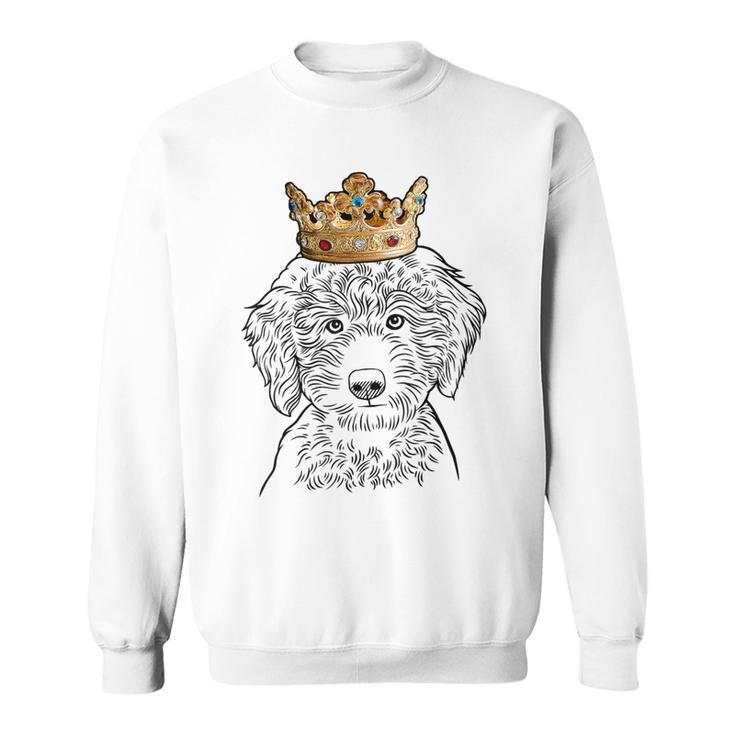 Labradoodle Dog Wearing Crown Sweatshirt